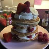 Cheesecake pancake stack